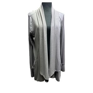 Athleta Gray Pranayama Restore Rib Wrap Cardigan Size Medium